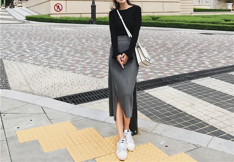 Knit long skirts Urban look Natural look Twenties 