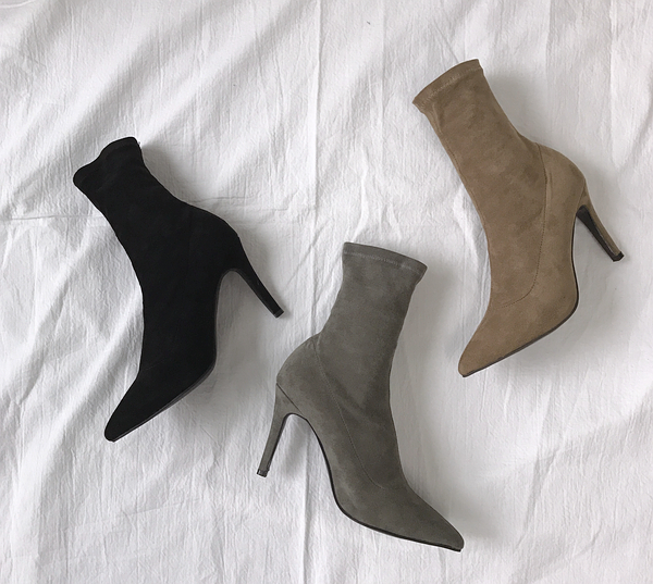 Stiletto Suede Span Angle Boots 3-color detail mak