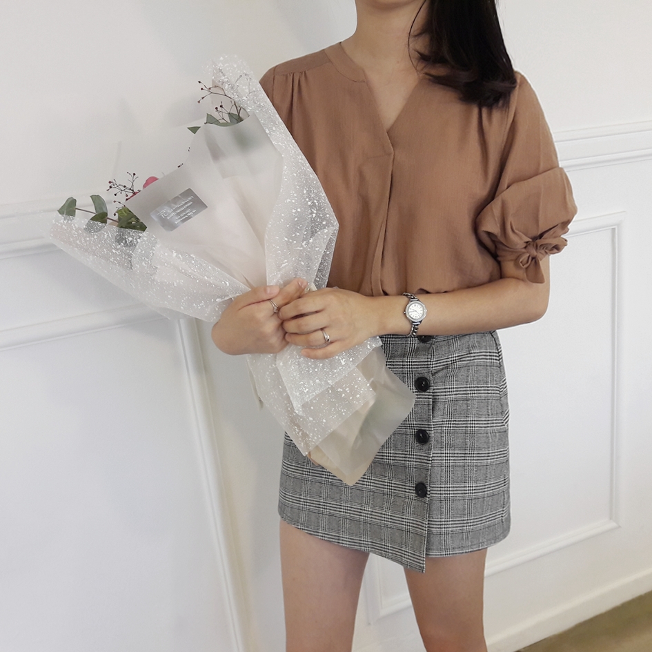 Check mini skirt pattern button Cody Unknown