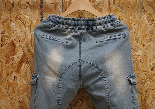 Korea Jeans Pants Green Cargo Cargo Slim Exhaust B