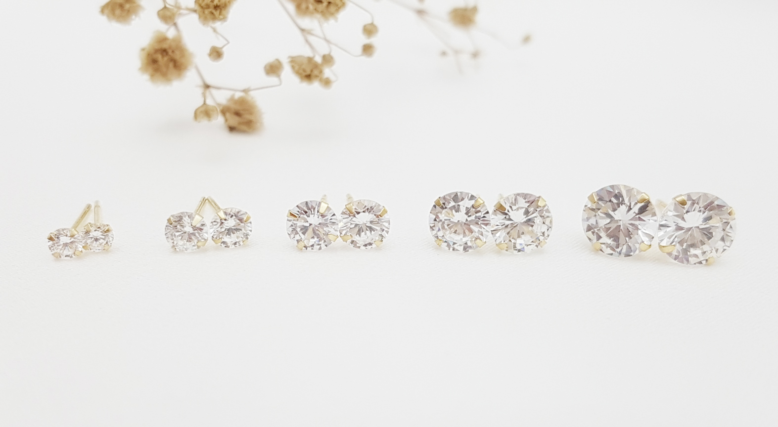 White Cubic Earring 14K Jewelry 14K Cheap Place In