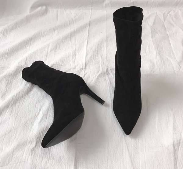 Stiletto Suede Span Angle Boots 3-color detail mak