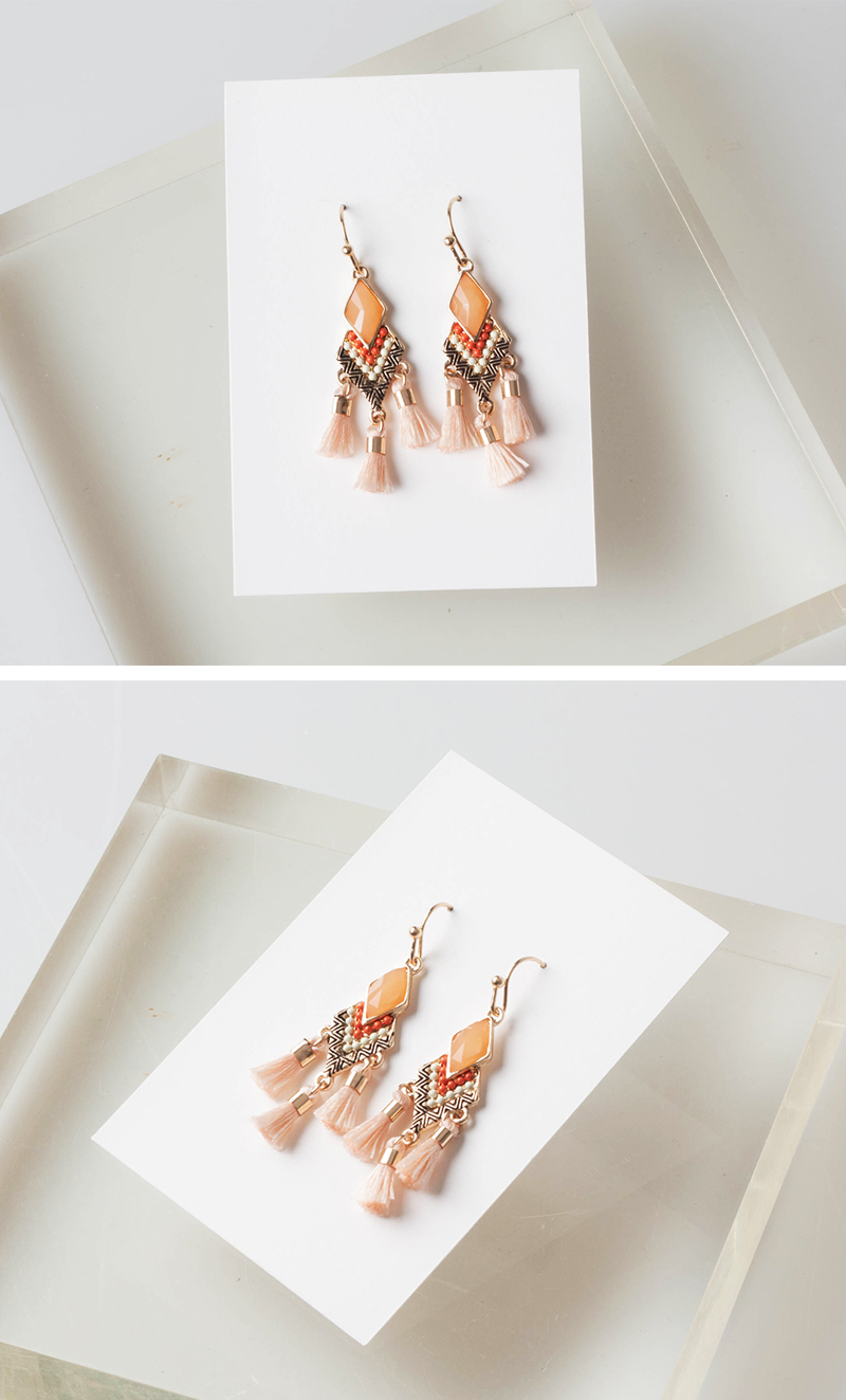 Ethnic high-grade beaded tassel earrings Urban Dre