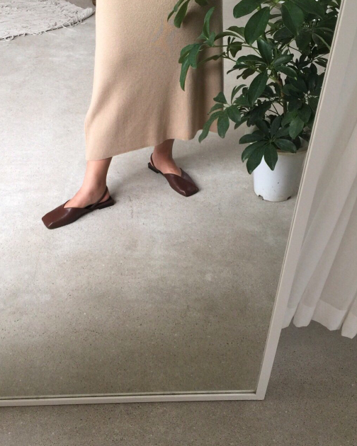 Knit long skirt 4color cool twenties woman simple 