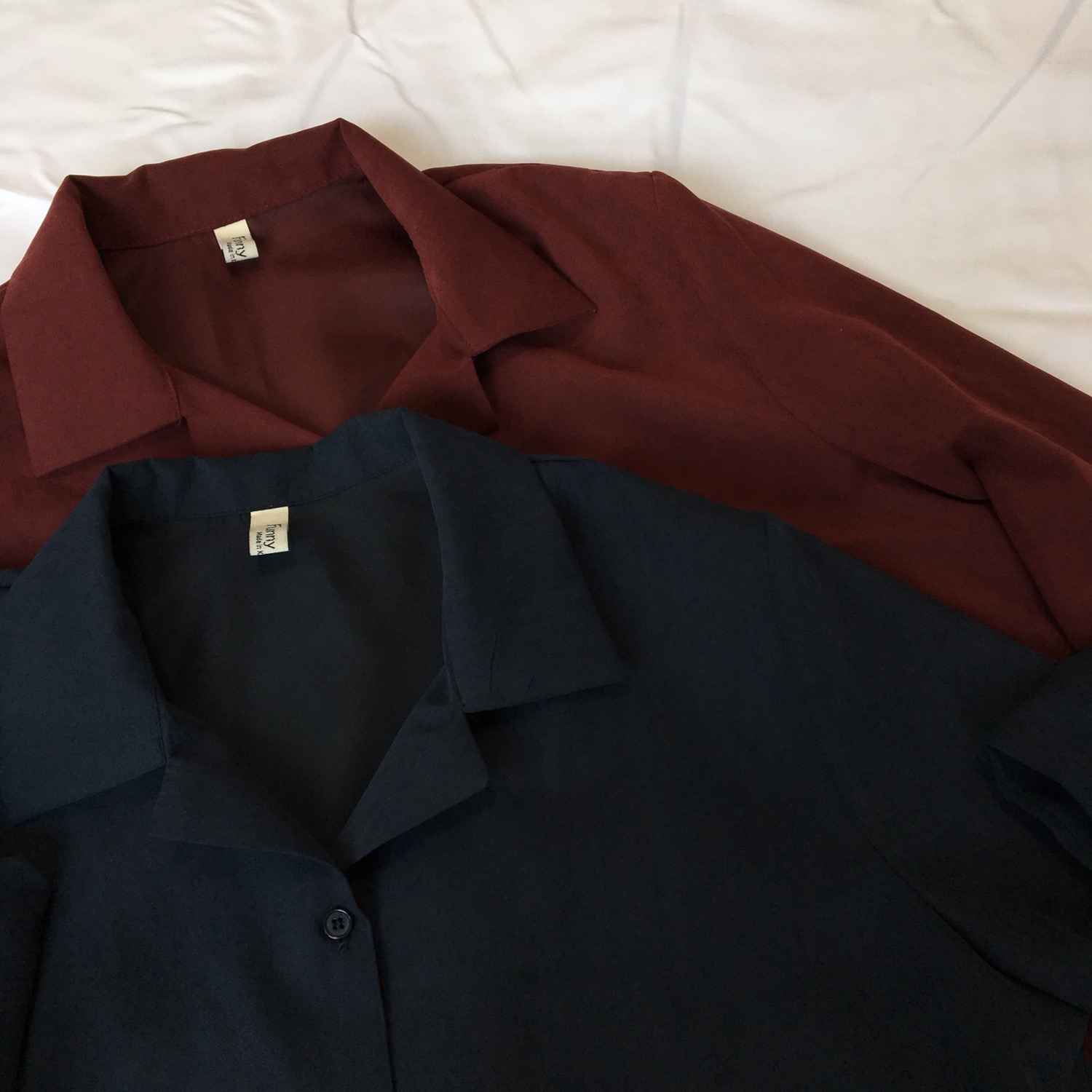 Velvet Silky Tone Down Shirt Office Daily Look Bur