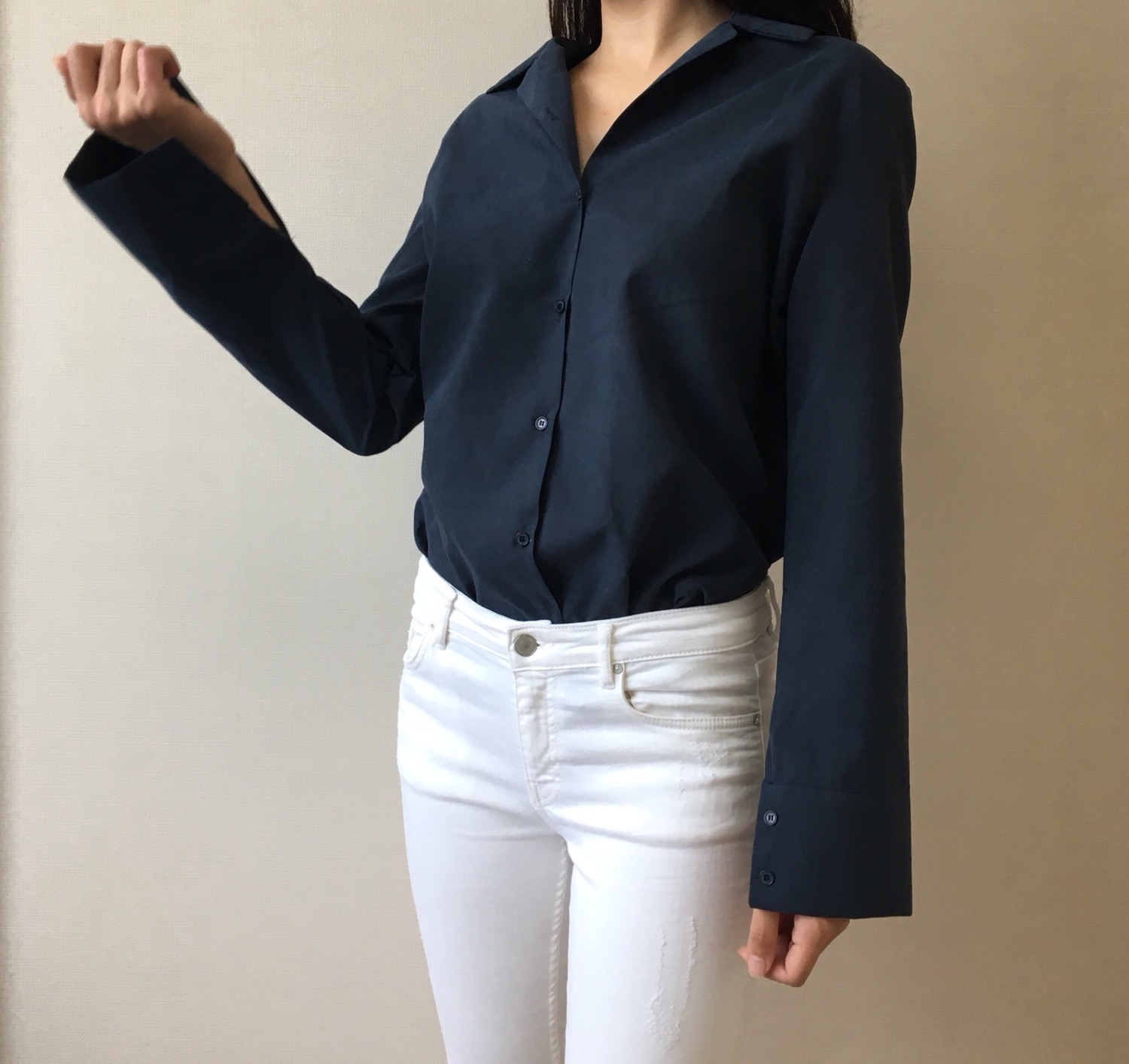 Velvet Silky Tone Down Shirt Office Daily Look Bur