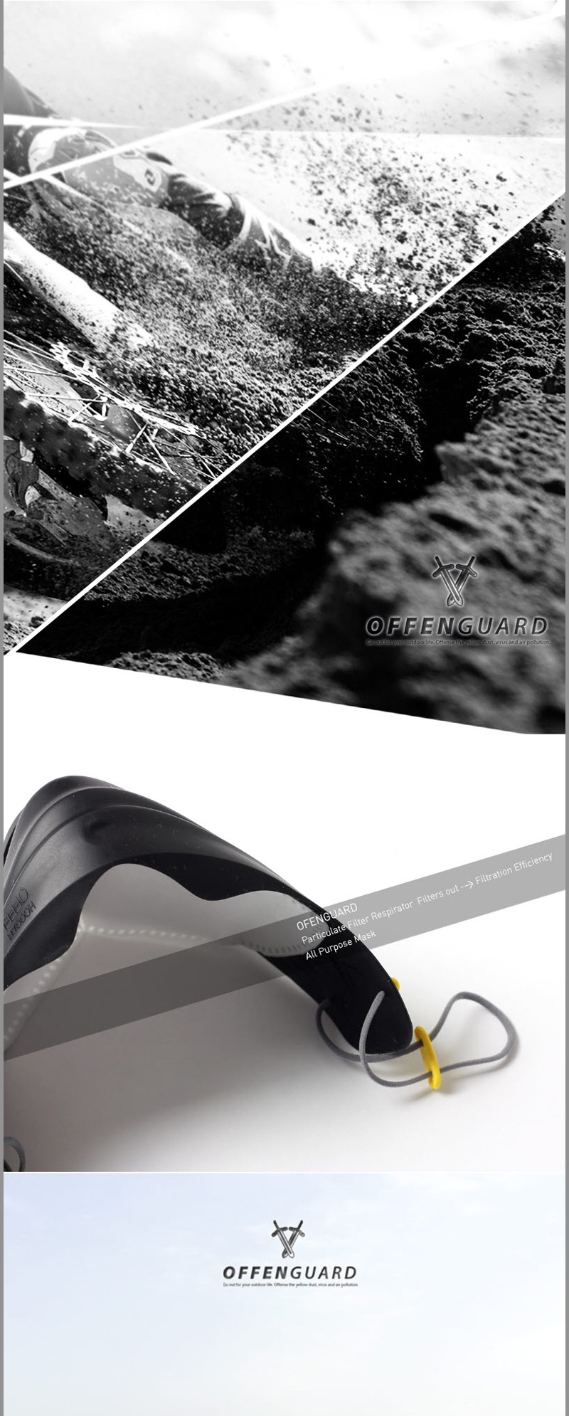 Offensive guard Climbing bike Fine dust prevention