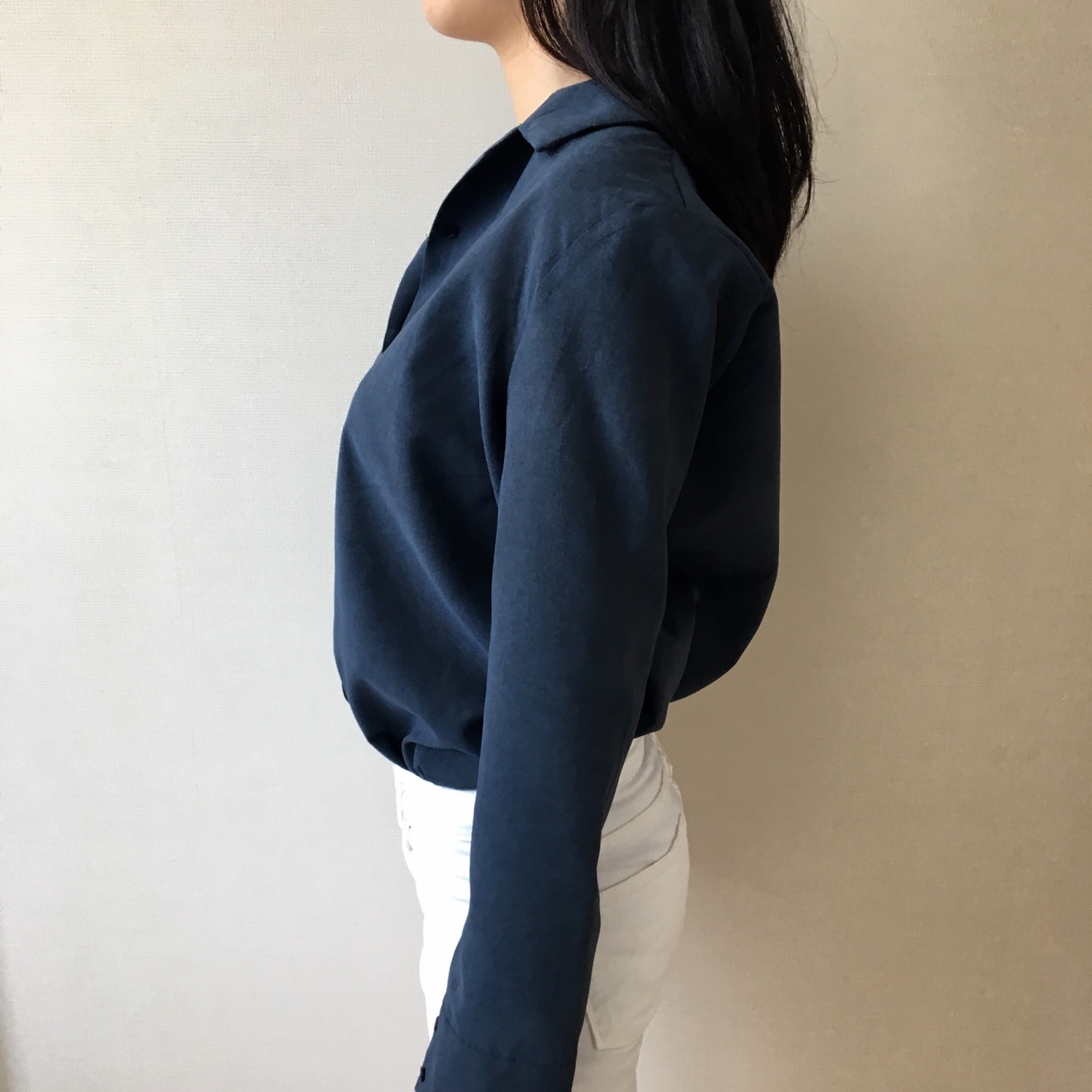 Velvet Silky Tone Down Shirt Office Daily Look Bur