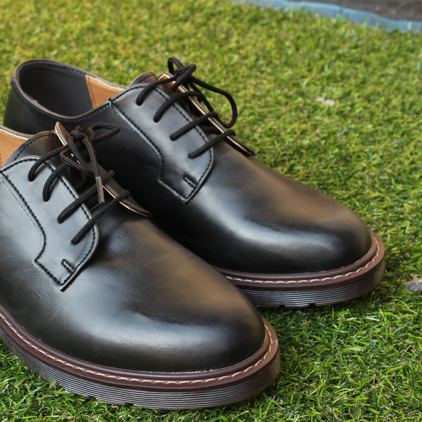 Men Leather Shoes Derby shoes Heel height 3.5cm BL