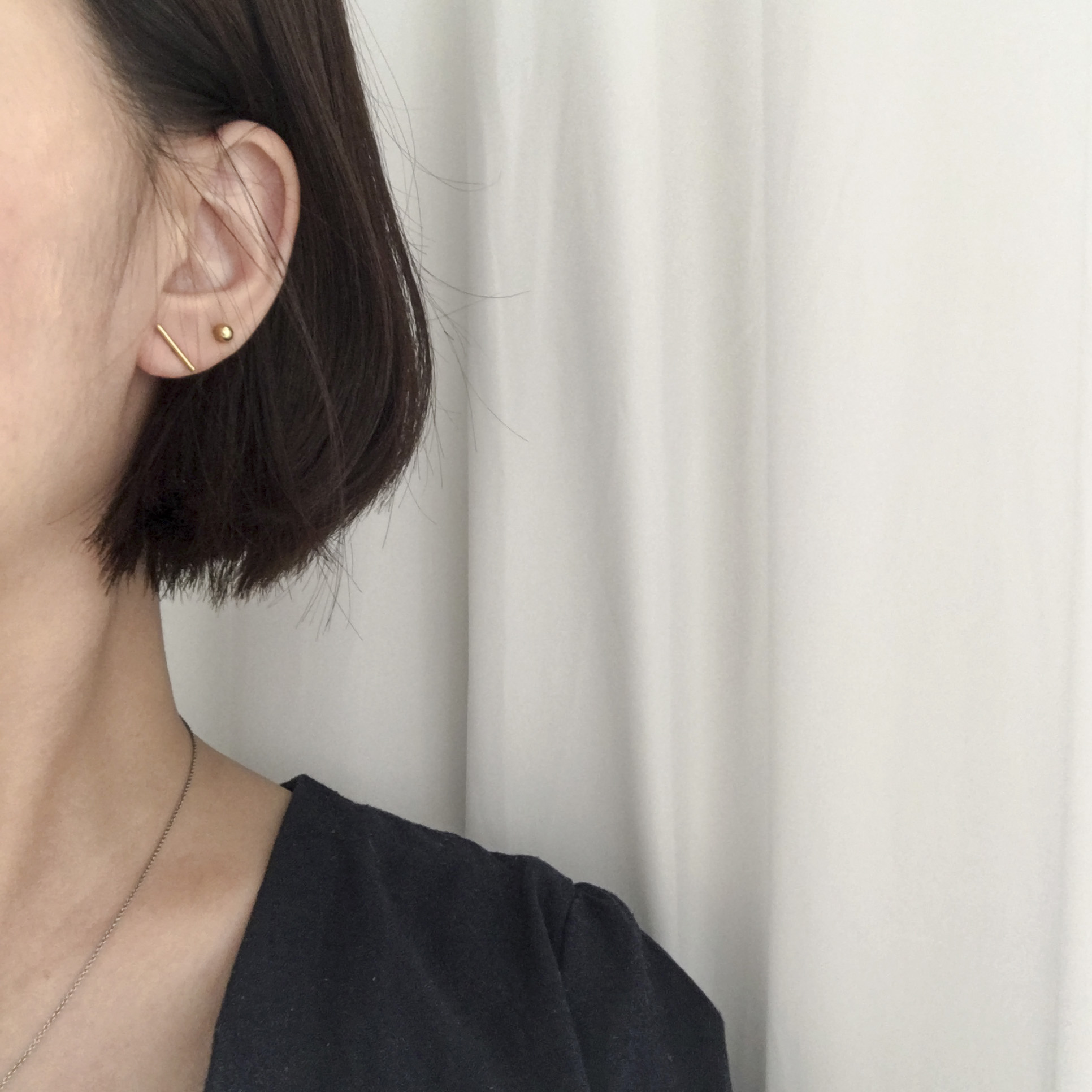 Stick Earrings 14k Earrings 14K Simple 14K Gold 14