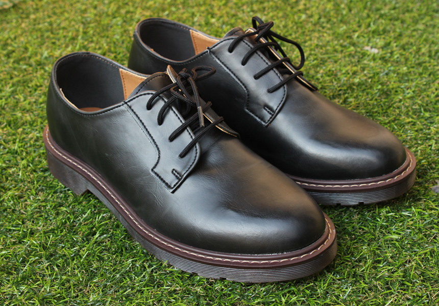 Men Leather Shoes Derby shoes Heel height 3.5cm BL