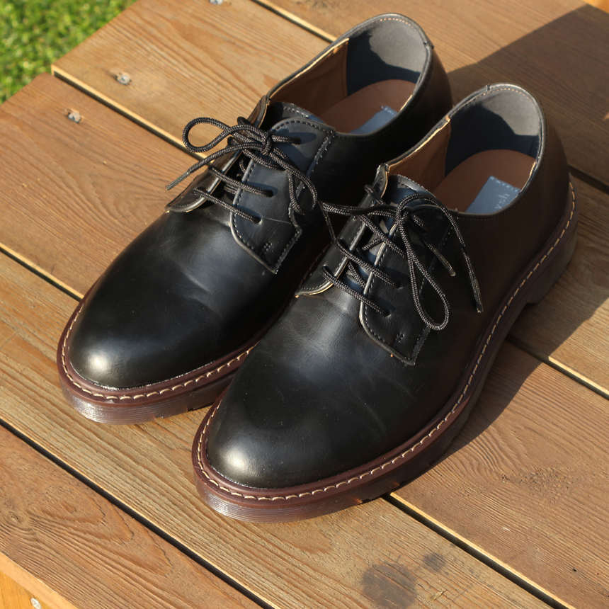 Men Leather Shoes Derby shoes Heel height 3.5cm BL