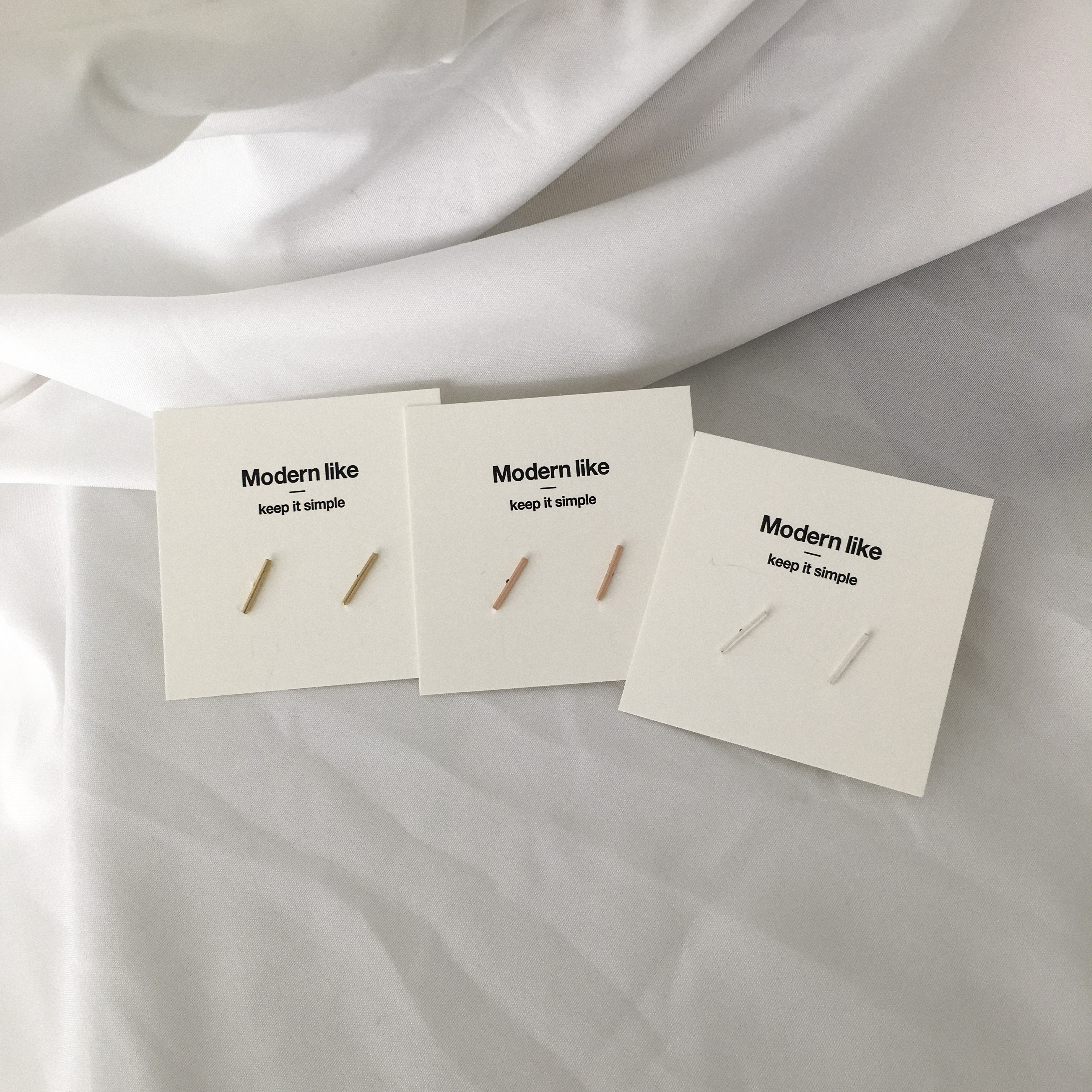 Stick Earrings 14k Earrings 14K Simple 14K Gold 14