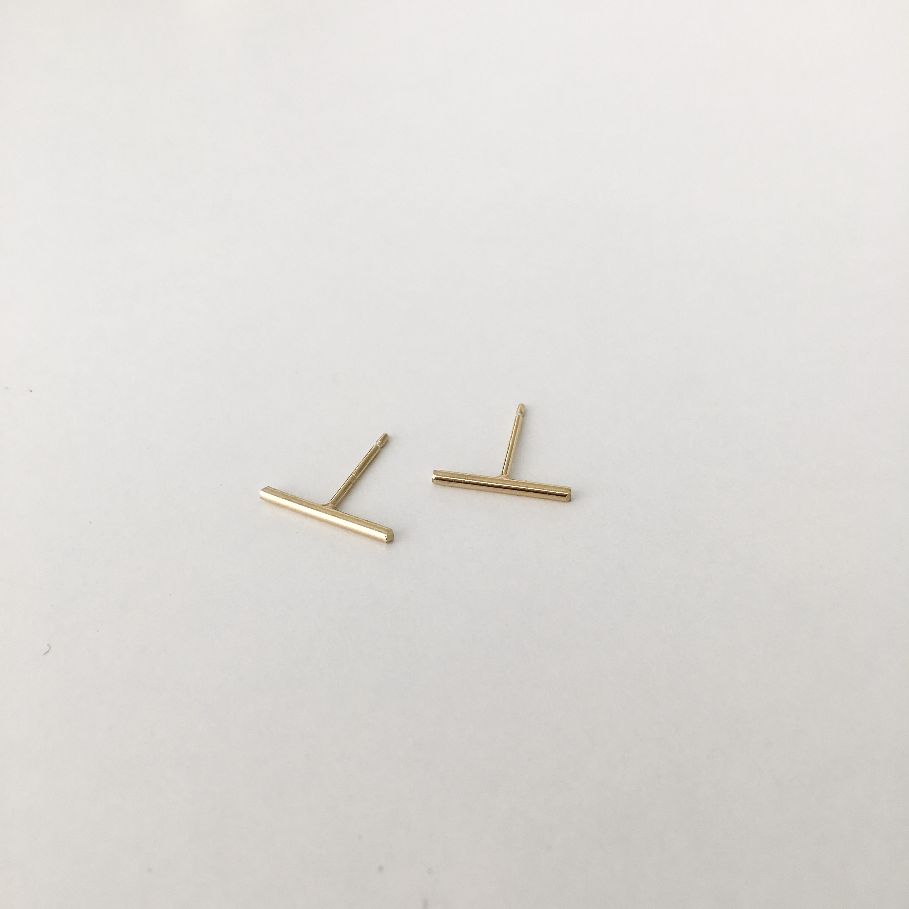 Stick Earrings 14k Earrings 14K Simple 14K Gold 14