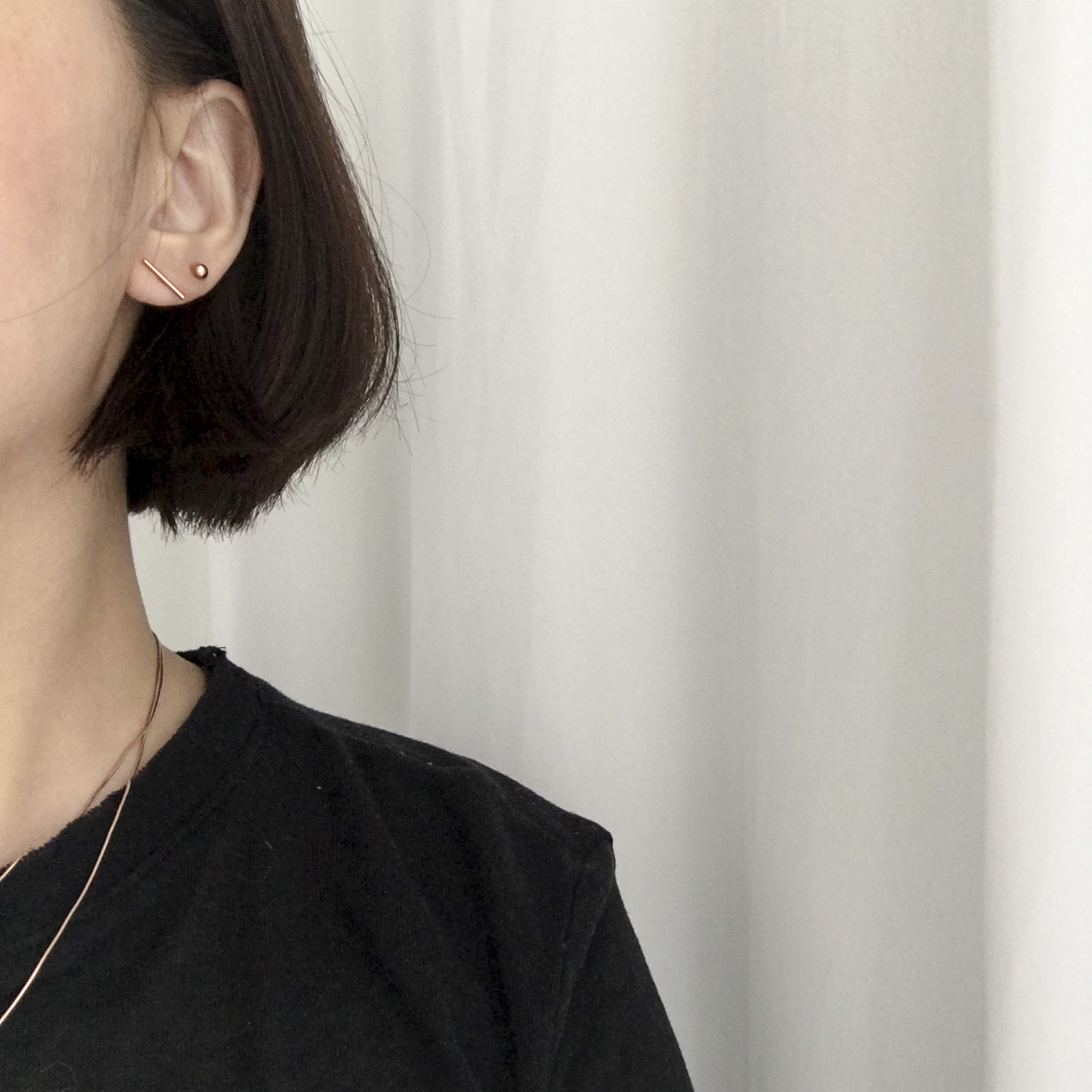 Stick Earrings 14k Earrings 14K Simple 14K Gold 14