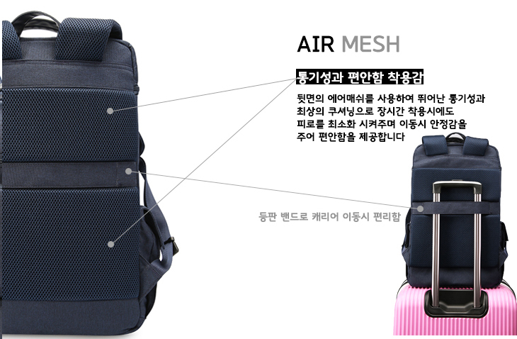 Travel Bag Student Backpack Carrier Combination 3c