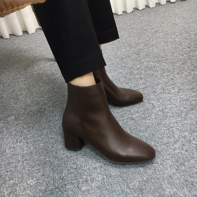 Free Shipping todi leather Ankle boots 2col cow &a