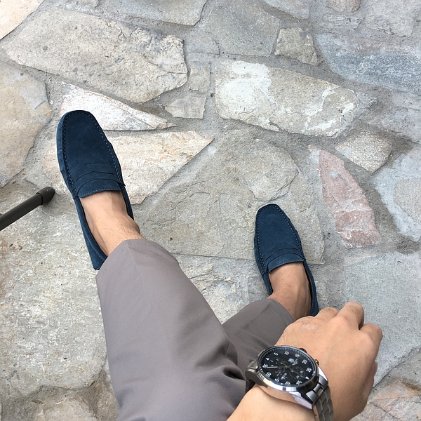 Driving shoes suede loafers 8color Stylish men Cas