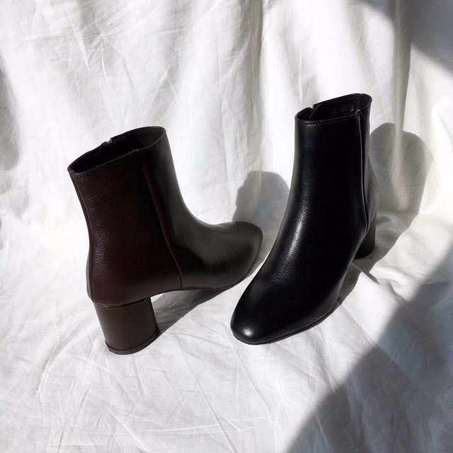 Free Shipping todi leather Ankle boots 2col cow &a