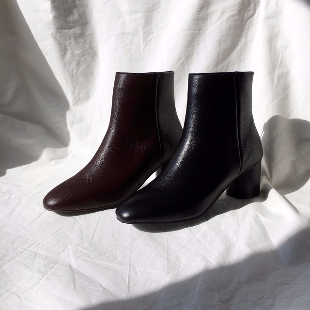 Free Shipping todi leather Ankle boots 2col cow &a