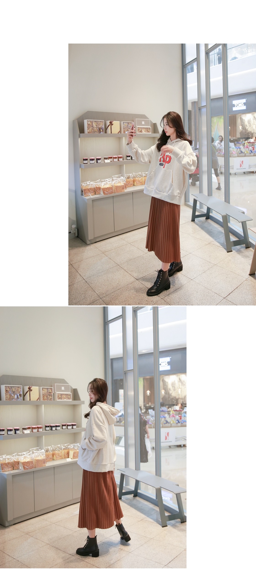 Autumn Wrinkle Bending Long Skirt Big Size Add Ple