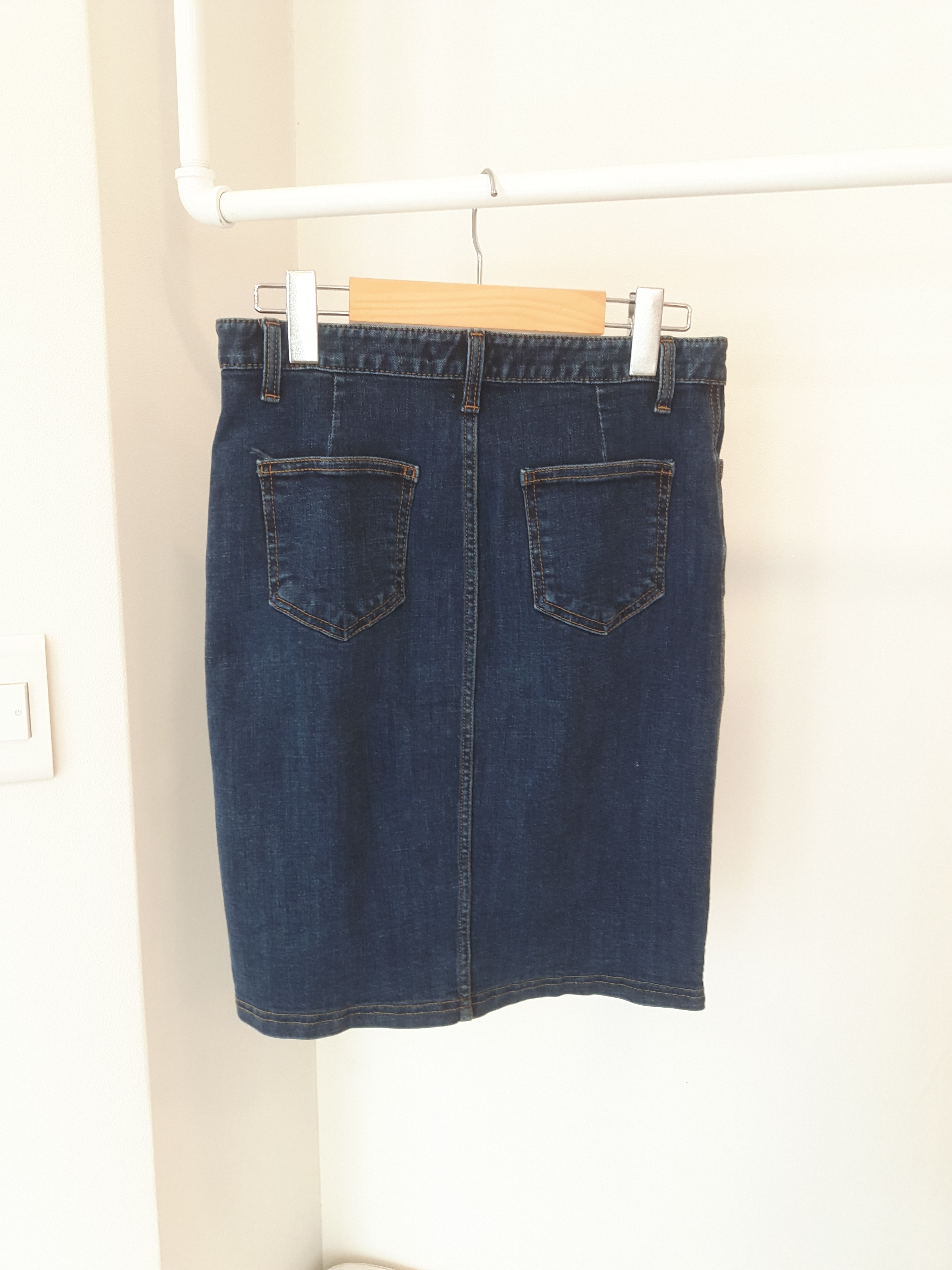 Denim Skirt Foxy wardrobe Mink button 5 pieces Chu