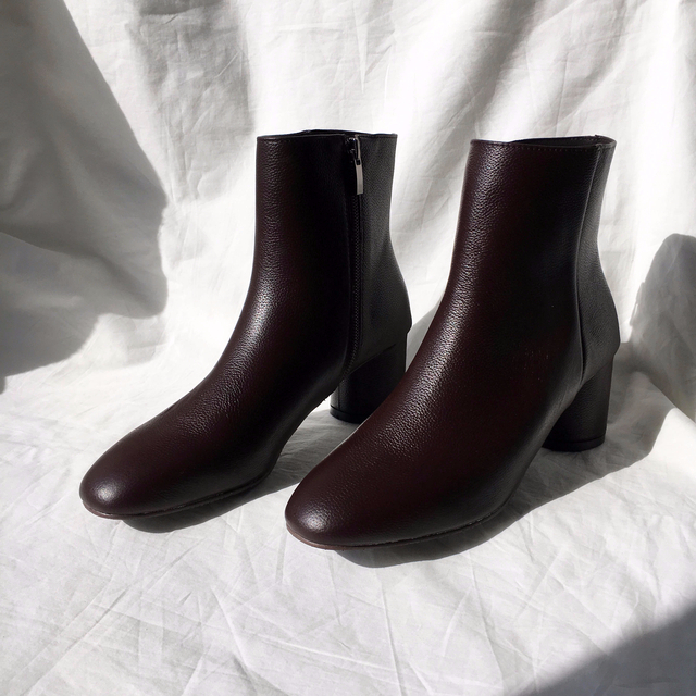 Free Shipping todi leather Ankle boots 2col cow &a