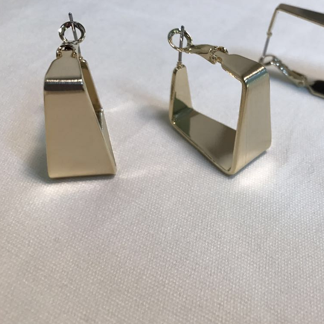 Vintage Square Earrings Modern Unique Sensibility 