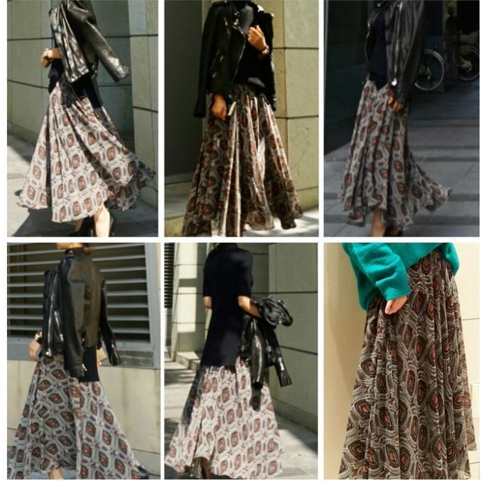 Serine Chiffon Long Skirt