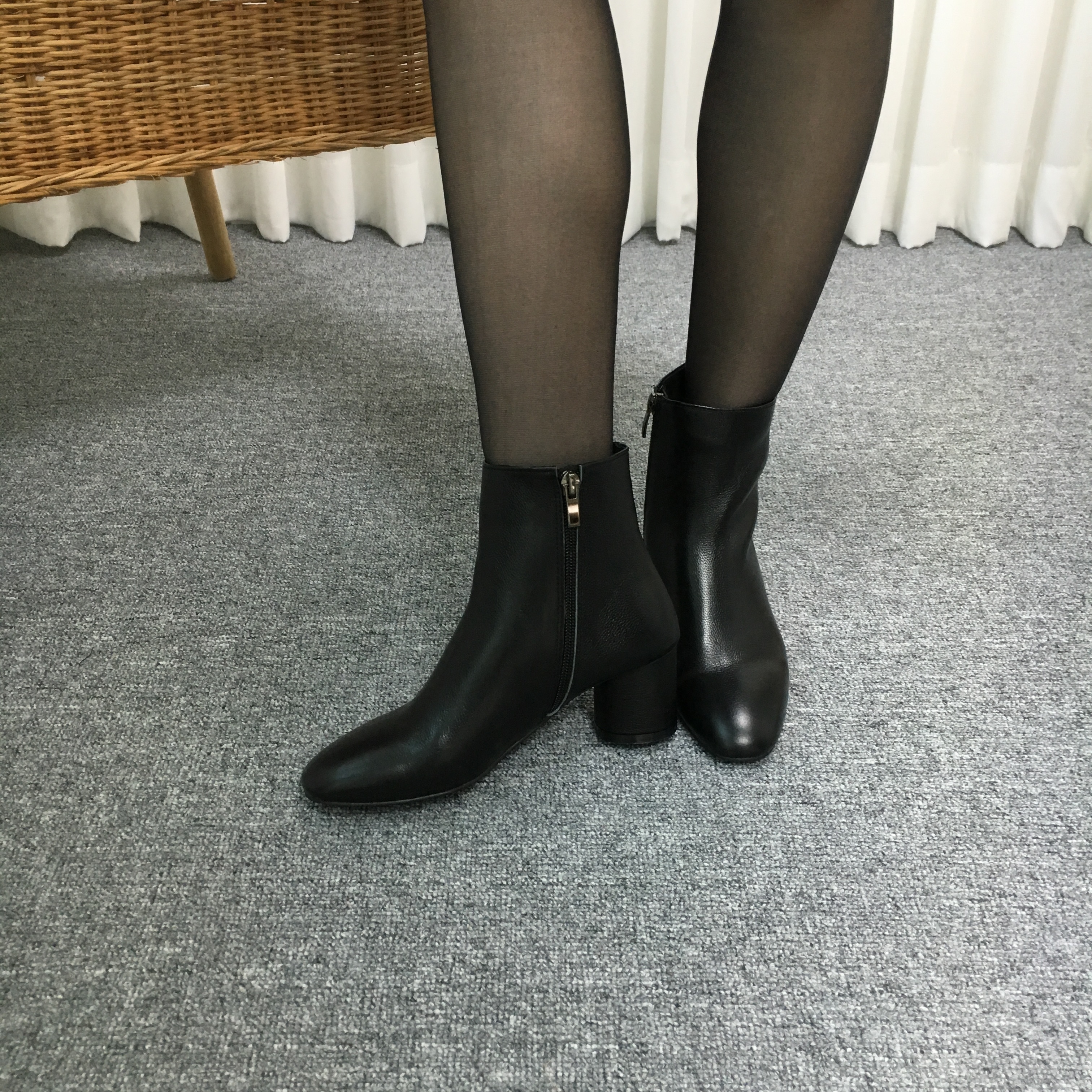 Free Shipping todi leather Ankle boots 2col cow &a