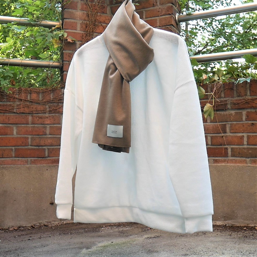 Basic wool muffler Dandy style Daily coordination 