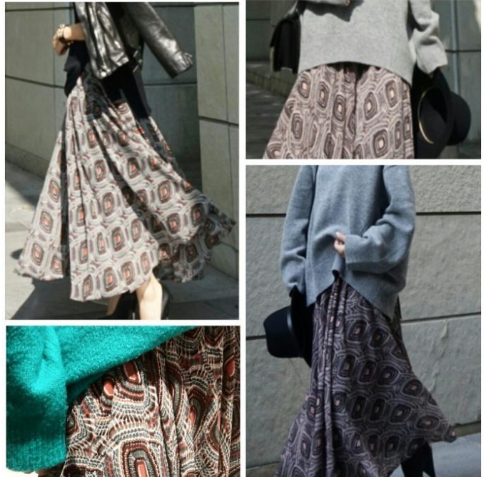 Serine Chiffon Long Skirt