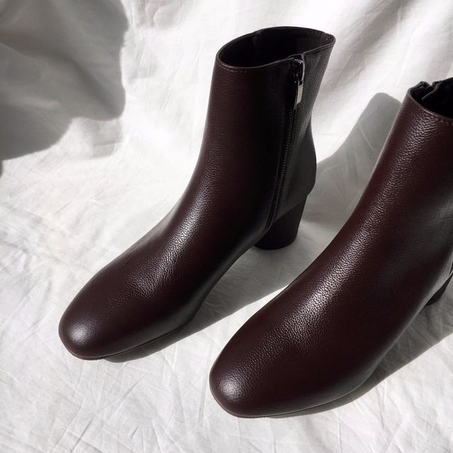 Free Shipping todi leather Ankle boots 2col cow &a