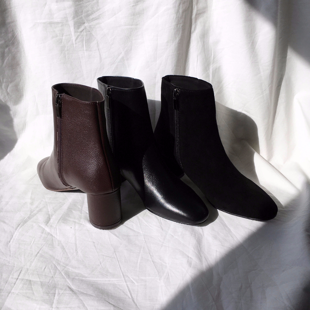 Free Shipping todi leather Ankle boots 2col cow &a