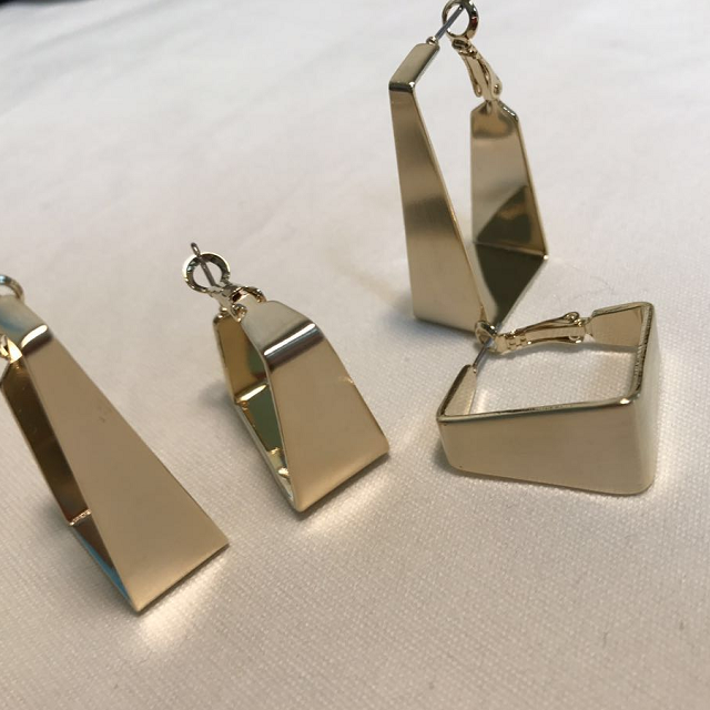 Vintage Square Earrings Modern Unique Sensibility 