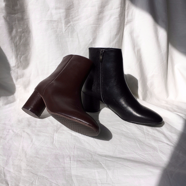 Free Shipping todi leather Ankle boots 2col cow &a
