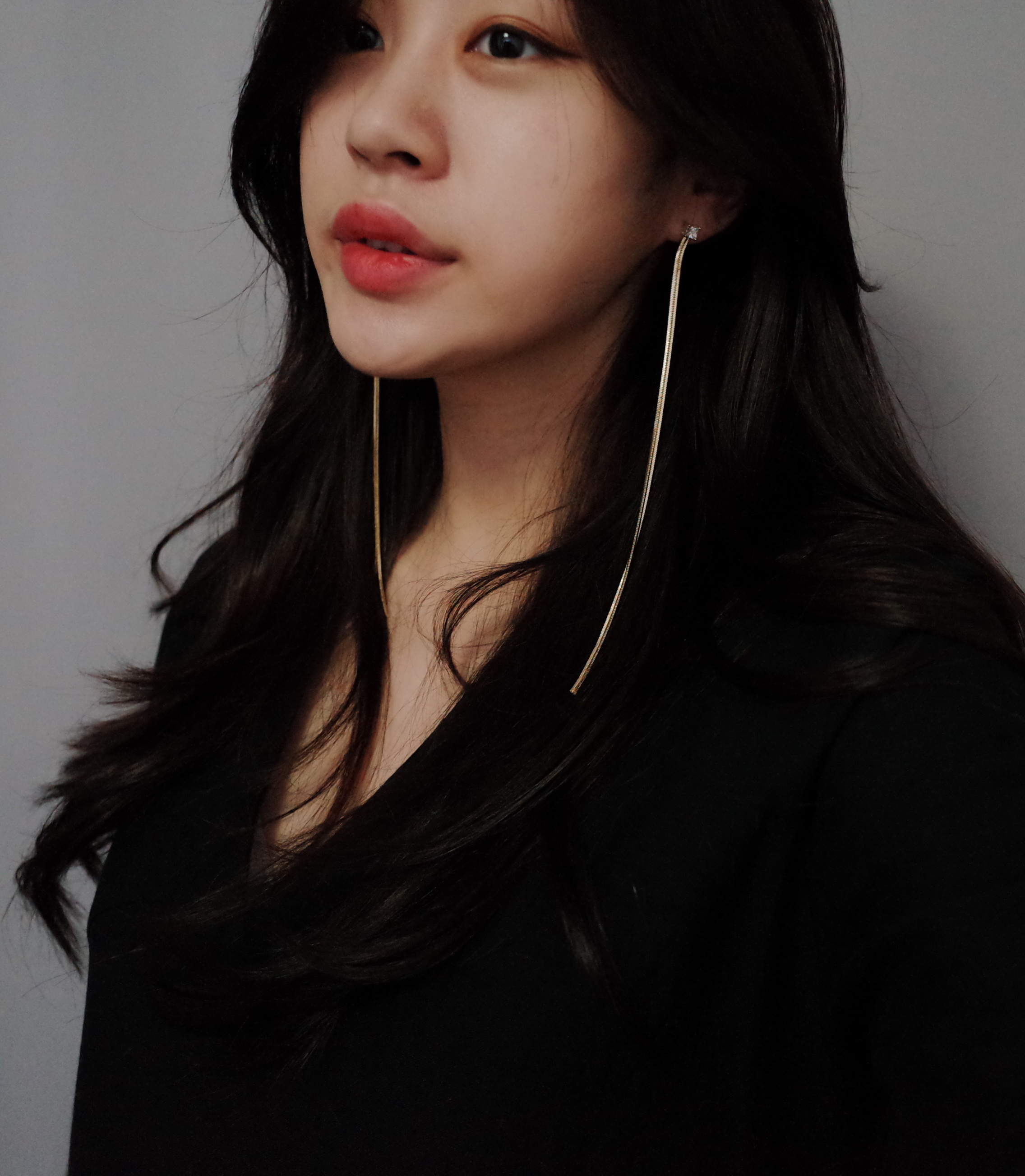 Long Double Chalange Dress Drop Earrings Handmade 