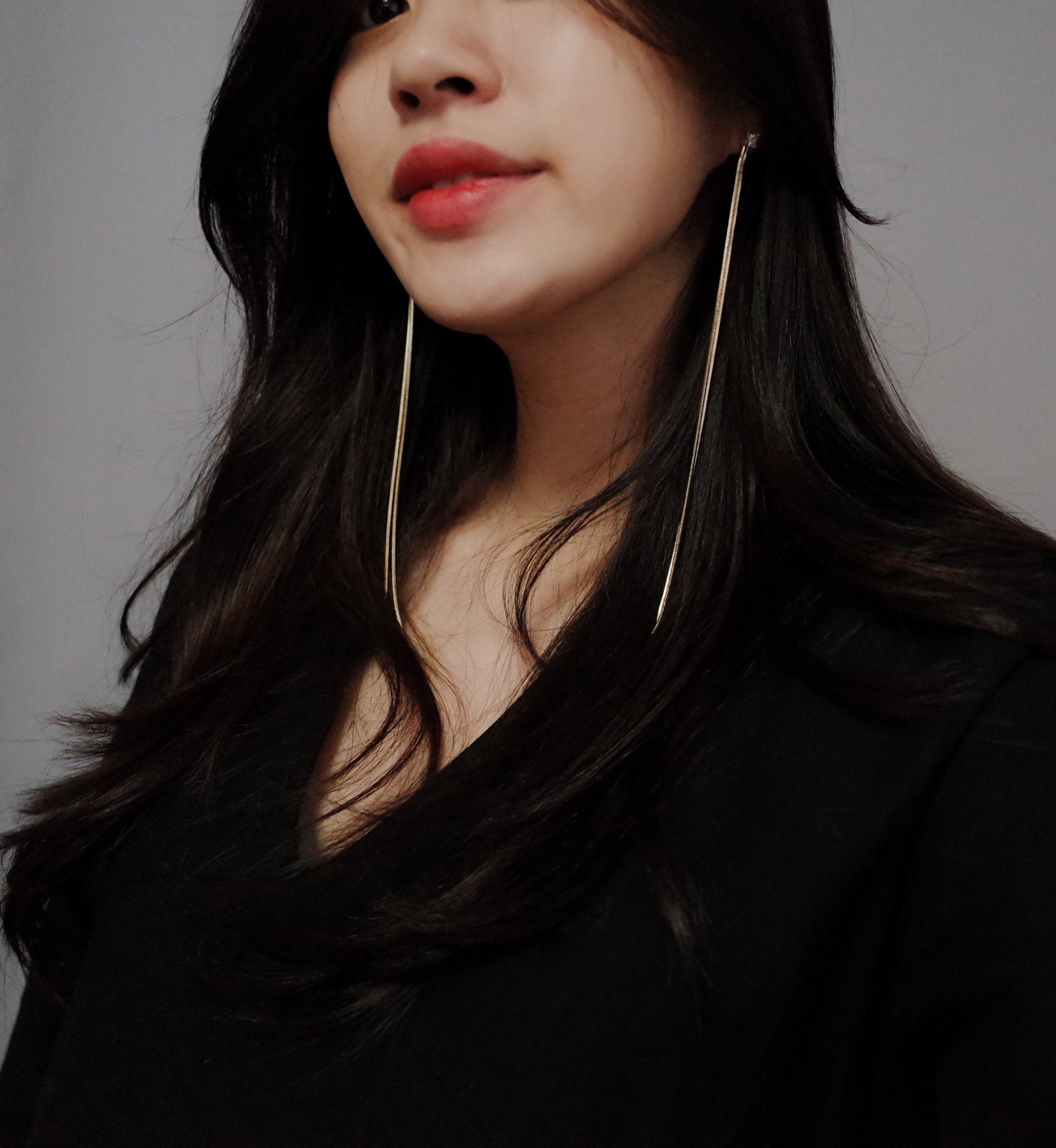 Long Double Chalange Dress Drop Earrings Handmade 