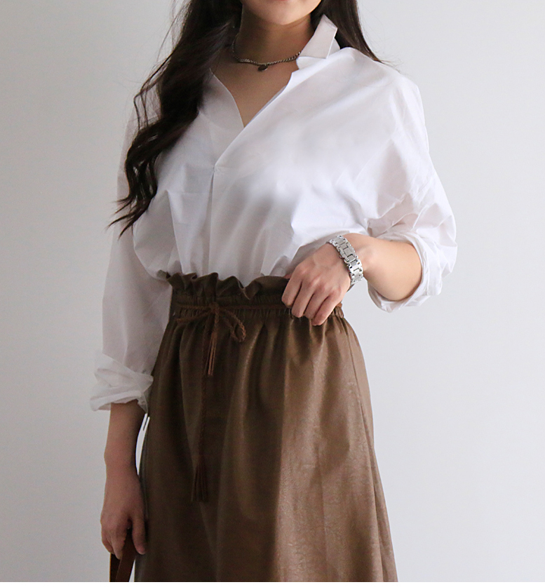 Autumn Shirt V-Neck Blouse Women Women Parky Pit N