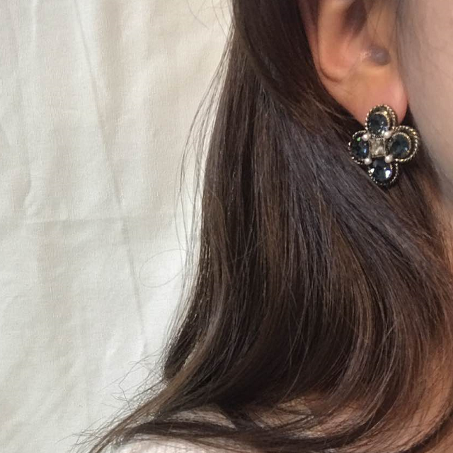 Pearl Square Antique Earrings Vintage Luxurious Ea