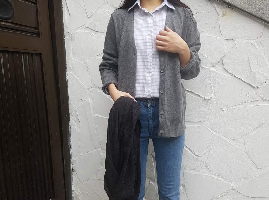 Cracker Check Shirt 2COLOR Semi Office Look Date L