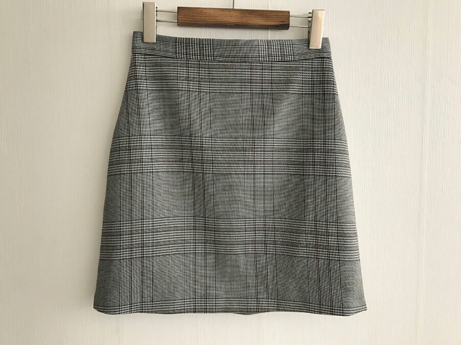 Glen check mini skirt brown, black winter A beige 