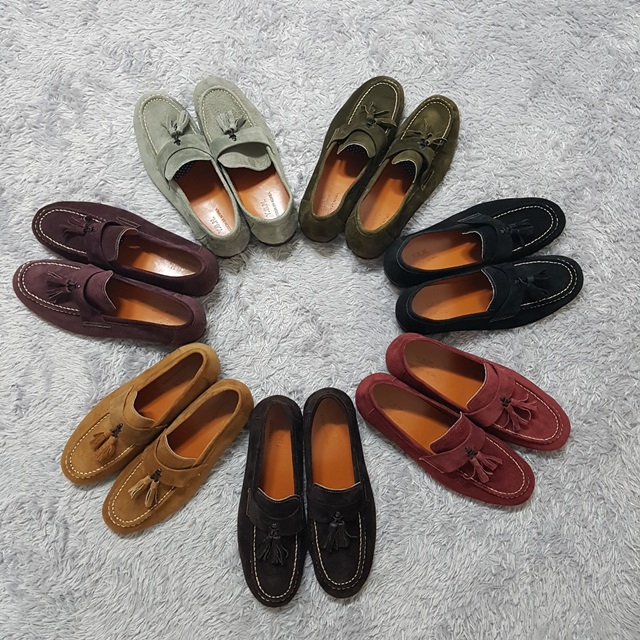 Handmade Suede Tassel Loafers 7color Paddock Weddi