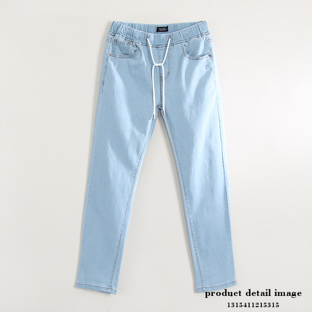 Korea Jeans Pants Date Spanbasic lapso Bending Jea