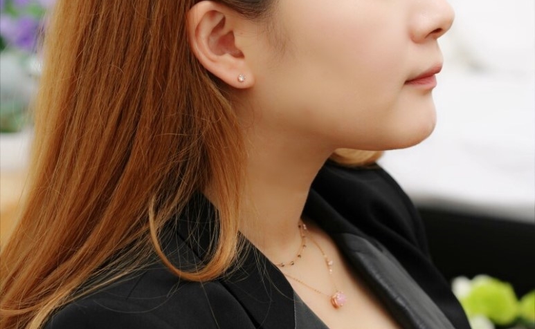 14k 18k Gray Milky Rough Diamonds Earrings Women&#