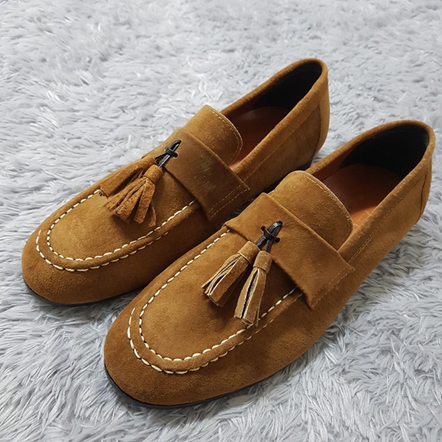 Handmade Suede Tassel Loafers 7color Paddock Weddi