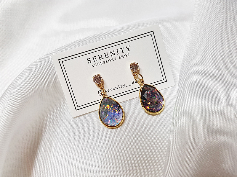 Handmade Galaxy Galaxy Earrings Luxury Gold Ring P
