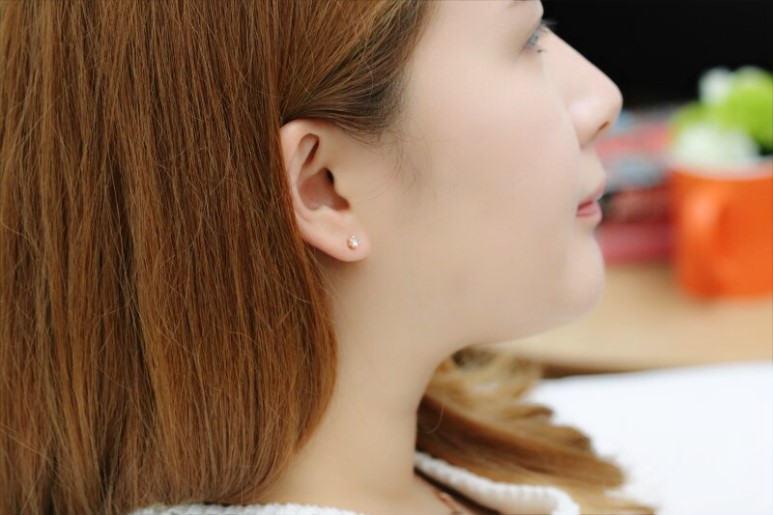 14k 18k Gray Milky Rough Diamonds Earrings Women&#