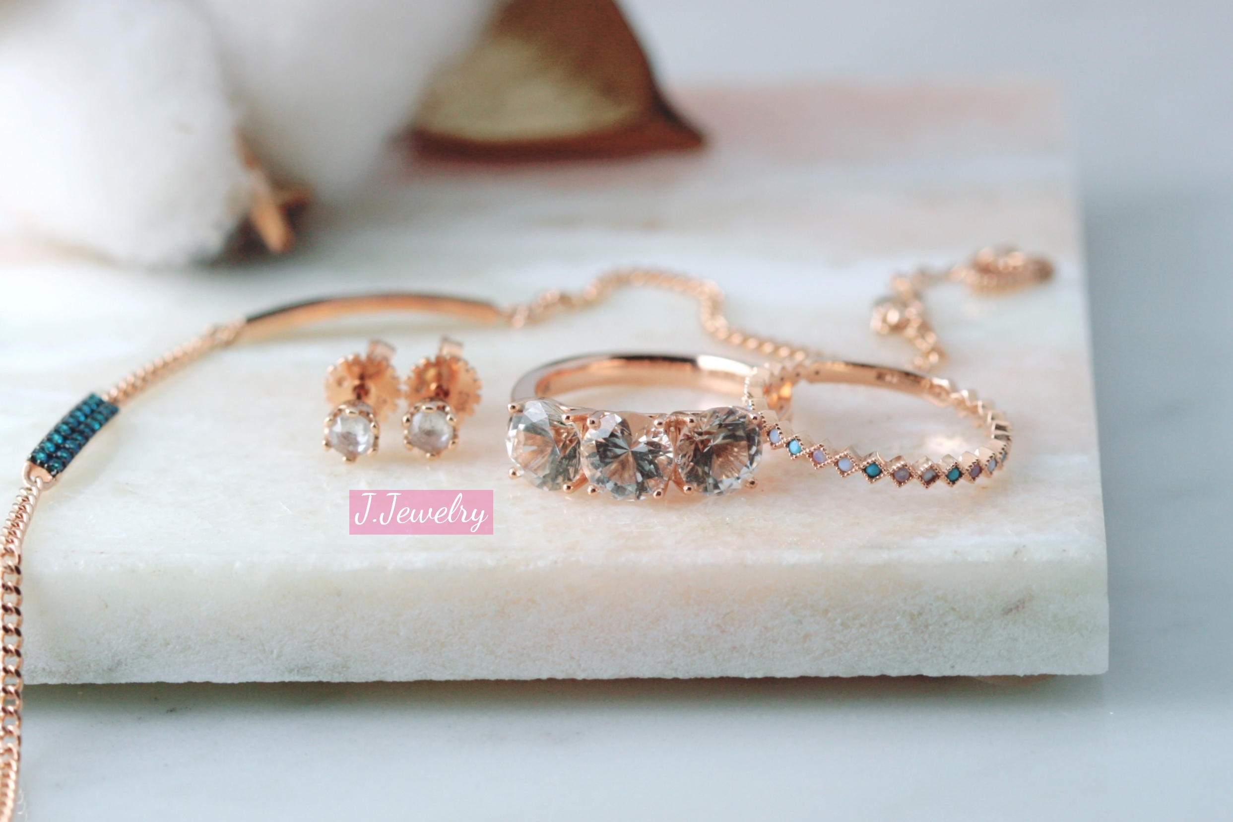 14k 18k Gray Milky Rough Diamonds Earrings Women&#