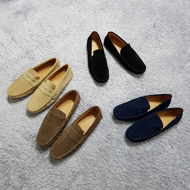 Suede driving shoes Penny loafers 4color Paddocks 